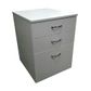 Mobile Pedestal Melamine Range - 2 Small + 1 File Drawers - W470 x H640 x D511mm