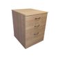 Mobile Pedestal Melamine Range - 2 Small + 1 File Drawers - W470 x H640 x D511mm