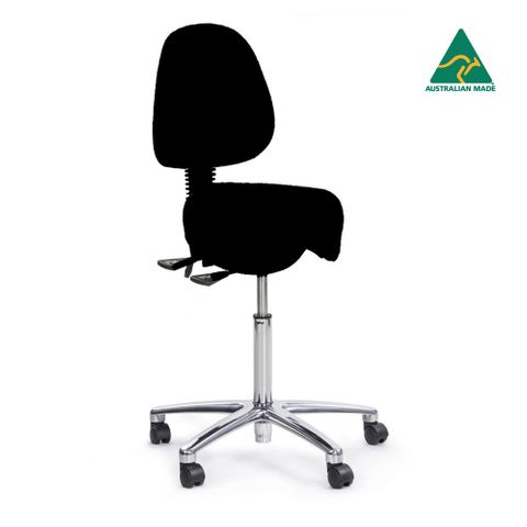 Saddle Stool Standard Seat with Back 3L 200gas Fab:C 120kg