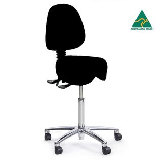 Saddle Stool Slim Seat with Back 3L 200gas Fab:B 120kg