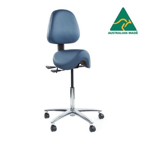 Saddle Stool Standard Seat with Back 3L 200gas Fab:D 120kg
