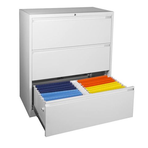 Steelco Lateral Filing Cabinet 3 Drawer H1015xW915xD463mm