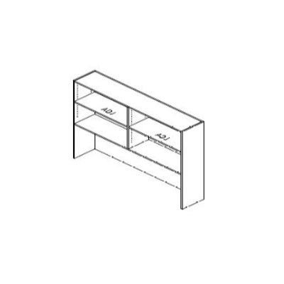 Hutch Elm L1350xH1037xD300mm 2-Section L2