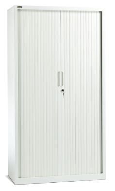 Tambour Door Cabinet H1980xW900xD500 4Sh White