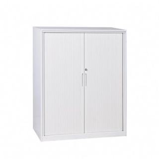 Tambour Cupboard H1200xW900xD500mm 2Sh White