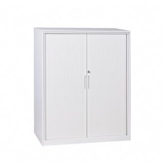 Tambour Cupboard H1200xW1200xD500mm 2Sh White
