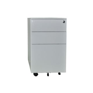 Mobile Pedestal Slim 2S+1F H600xW300xD500mm White