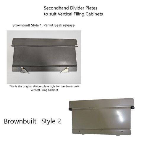 Secondhand Divider Plate For Brownbuilt Vertical Filing Cabinet