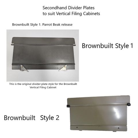 Secondhand Divider Plate For Brownbuilt Vertical Filing Cabinet