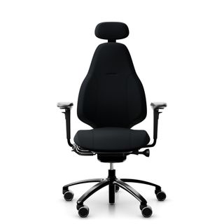 RH Mereo 220 Neckrest w Arms 150kg  Black Black Base