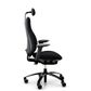 RH Mereo 220 Neckrest w Arms 150kg  Black Black Base