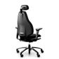 RH Mereo 220 Neckrest w Arms 150kg  Black Black Base