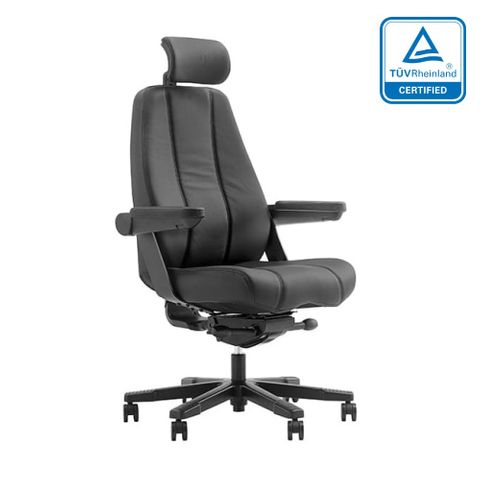 Corsa High Back with Headrest 200 Kg Black Leather