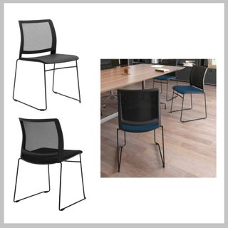 CSO2 Mesh Back Visitor Chair  135kg  Black