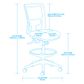 Team Air 135 Drafting Chair Range with Ratchet Back - 135kg