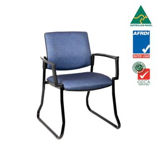 Venice Linea Visitor Chair Sled Base with Arms 135kg F1