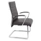 CL2000V Visitor Chair Arms 130kg  Black Leather