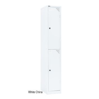 GO 2 Tier Lockers H1830xW305xD455mm White China