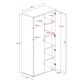 Rapid Span Stat Cupboard H1800xW900xD450 Locking Beech