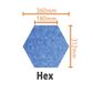 Hush Peel & Stick Acoustic Tiles Hex 312x360x9mm, Pack 6