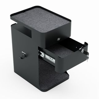 Anti-Gravity Caddy  lockable suits Sit/Stand Desks Black