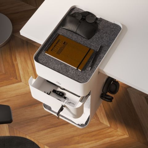Desk Mounted Storage Caddy - suits Sit/Stand Desks