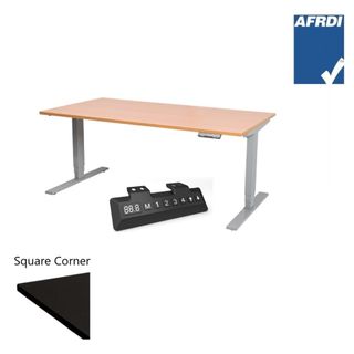 Vertilift Electric Desk L1200xD800mm 2Leg700 Sil Fr L2