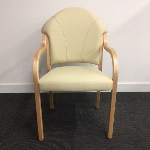 Converse Visitors Chair HB Arms Timber Legs 140kg F6