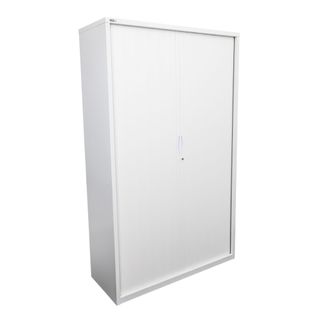 Tambour Cupboard H2000xW1200xD473 5Sh White