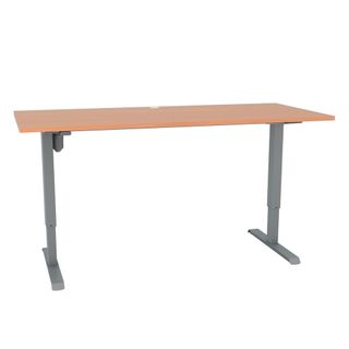 DM33 1700x800mm Electric Desk Fxd Rail Sil L2