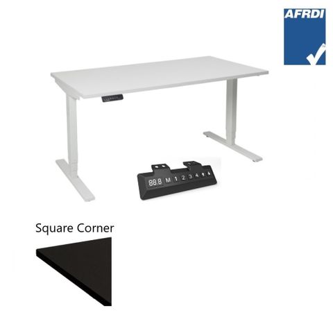 Vertilift Electric Desk L1200xD800mm 2Leg700 Wht Fr L1
