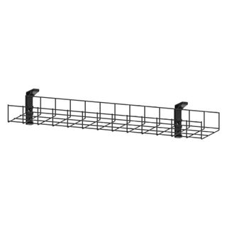 Wire Grid Basket 1 tier L1750x50mm & Brackets Black