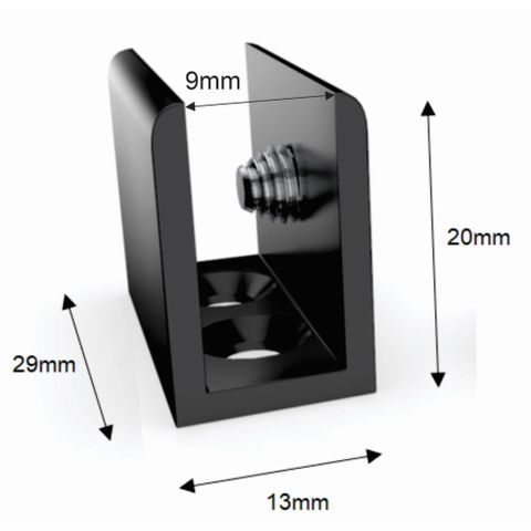 Plexa Slimline Brackets - suits Acrylic Screens 6mm+8mm