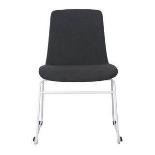 Tempo Visitor Chair  White Frame, Black Fabric 110kg