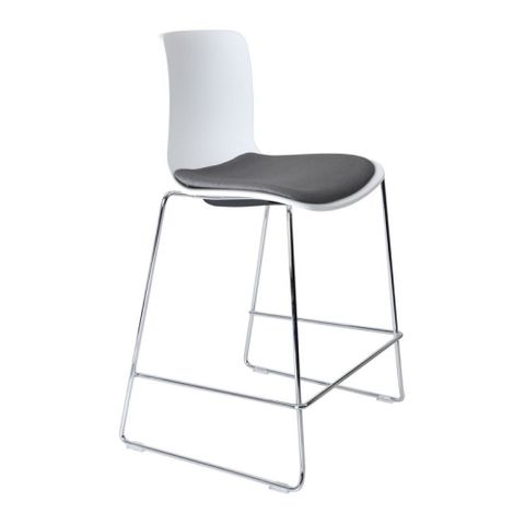 Acti Bar-Stool H630mm Chrome Sled Seat Pad 110kg