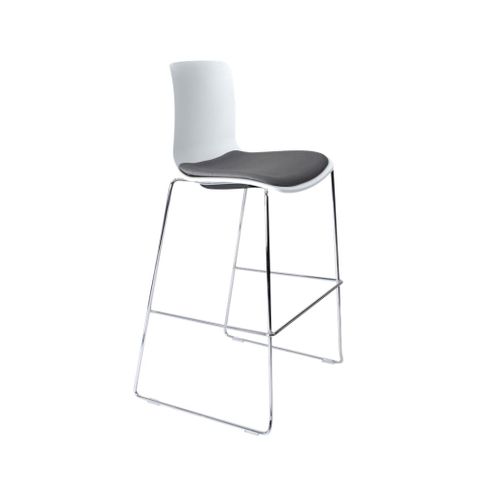 Acti Bar-Stool H760mm Chrome Sled Seat Pad 110kg