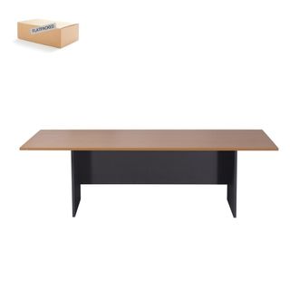 Board Room Table 2400x1200mm Beech/Ironstone