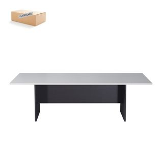 Board Room Table 2400x1200mm Natural White/Ironstone