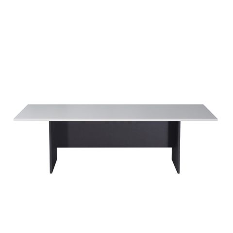 Board Room Table 2400x1200mm Natural White/Ironstone