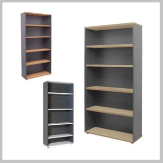 Bookcase H1800xW900xD315mm Natural Oak/Ironstone