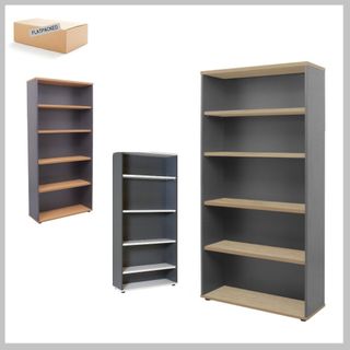 Bookcase H1800xW900xD315mm Natural Oak/Ironstone