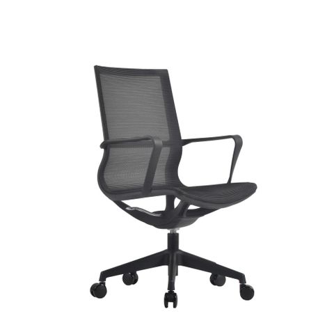 Nero Mesh Meeting Room Chair  Floating Tilt 135kg Black