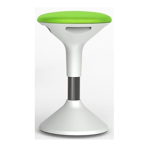 Jari Activ-stool Gas-lift height adjustable. Convex base Green over White