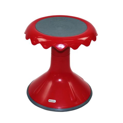 Bloom Stool. Convex base H310mm Red