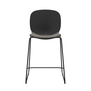 Profim NoorUp Stool H630mm Black Frame, Seat & Back Pad