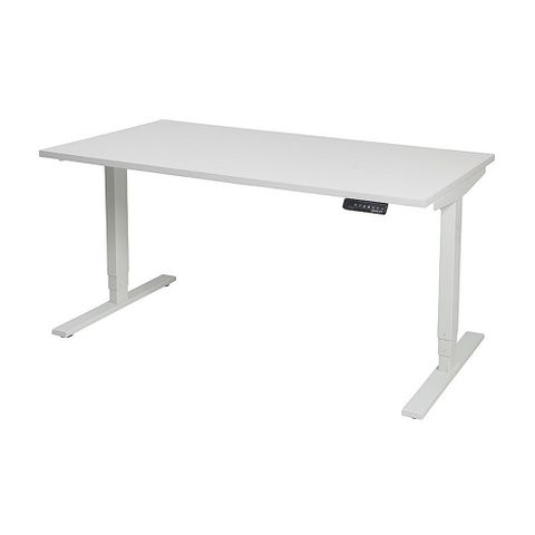 Vertilift Electric Desk L1500xD750mm 2Leg700 Wht Fr L2