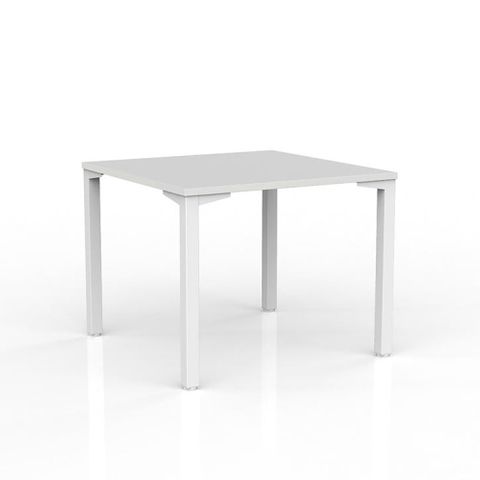 Axis Meeting Table 900x900mm White Frame White Top