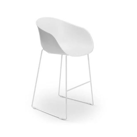 Ayla Stool H740mm Cream shell with White frame 110kg