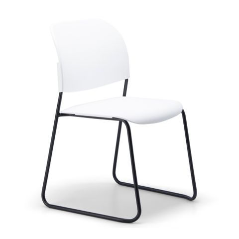 Lumia Vis Chair Black Sled. PP Shell White 140kg