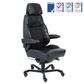 KAB Executive Chair w/Headrest 24/7 200kg Black Leather